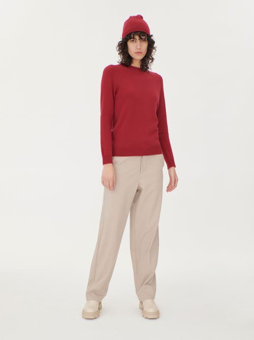Gobi Cashmere Cashmere Hat And Sweater Set In Cabernet