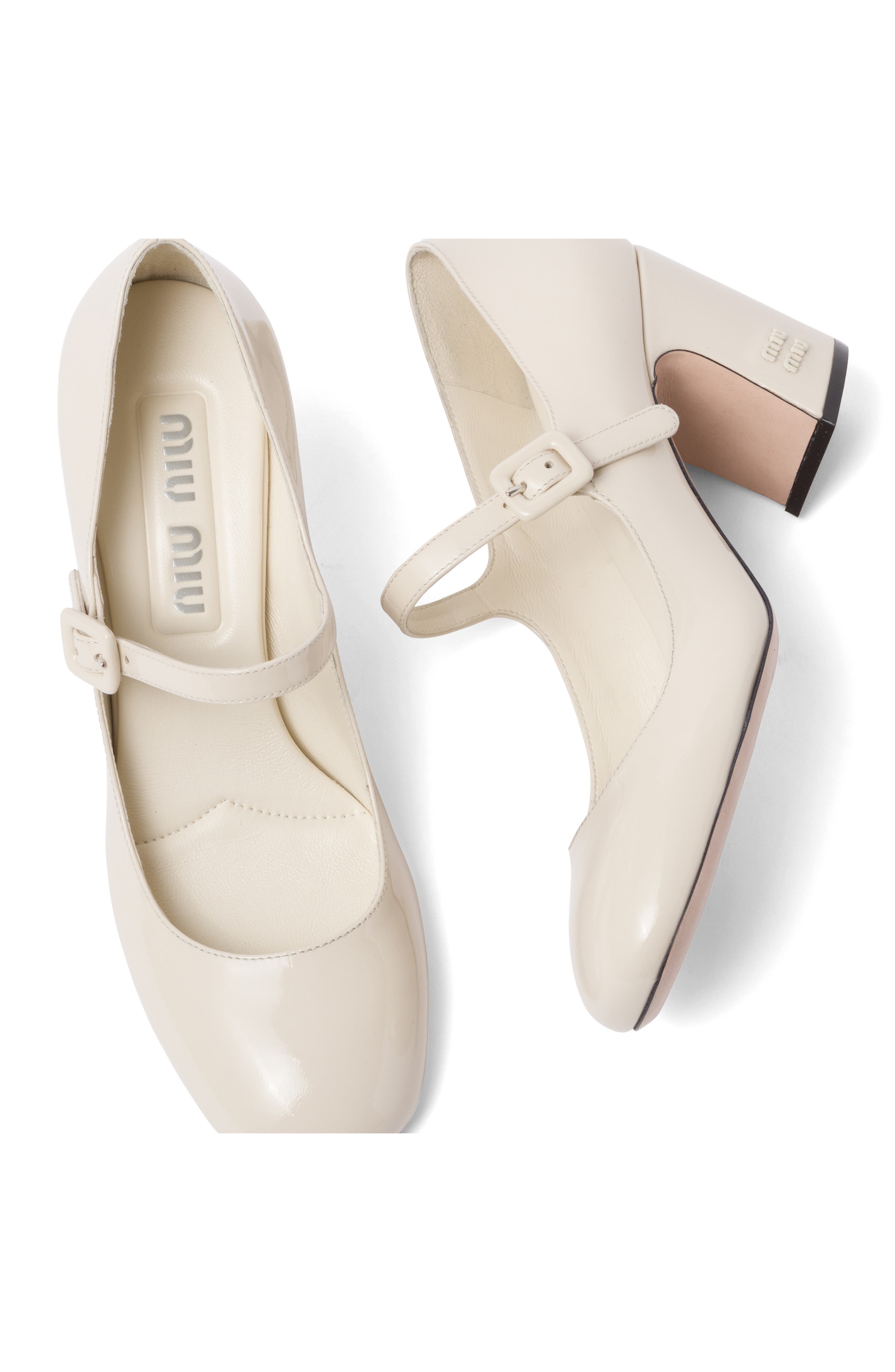 Miu Miu Banana Mary Jane Pump in Ivory | Smart Closet