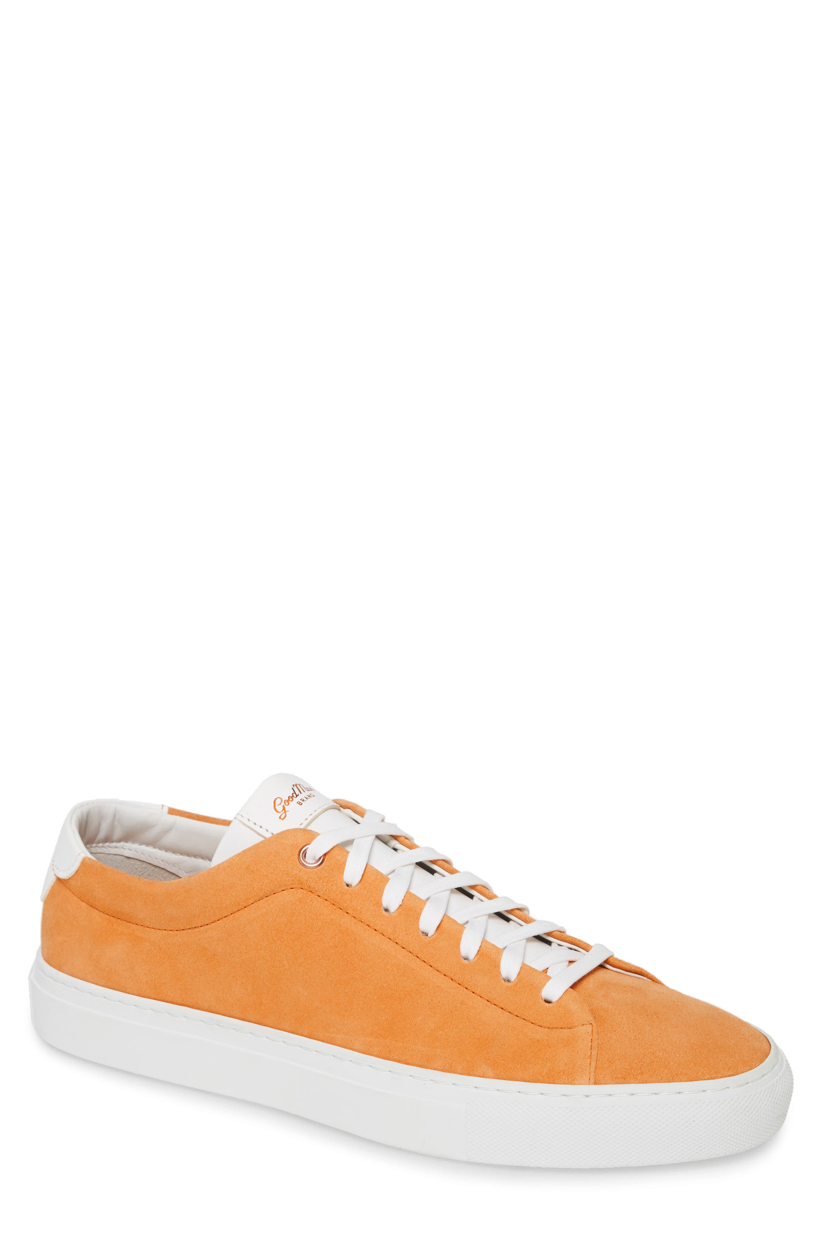 Men's Orange Sneakers, Athletic 