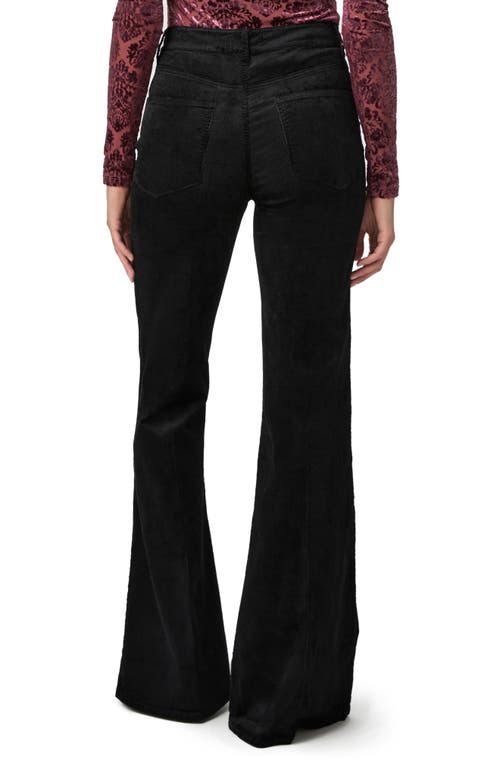 Shop Paige Charlie High Waist Flare Corduroy Pants In Black