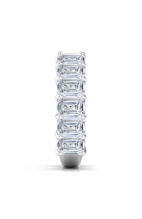Hautecarat Emerald Cut Lab Created Diamond Eternity Ring In White Gold