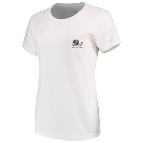 Women's Vineyard Vines White Michigan State Spartans Pocket T-Shirt