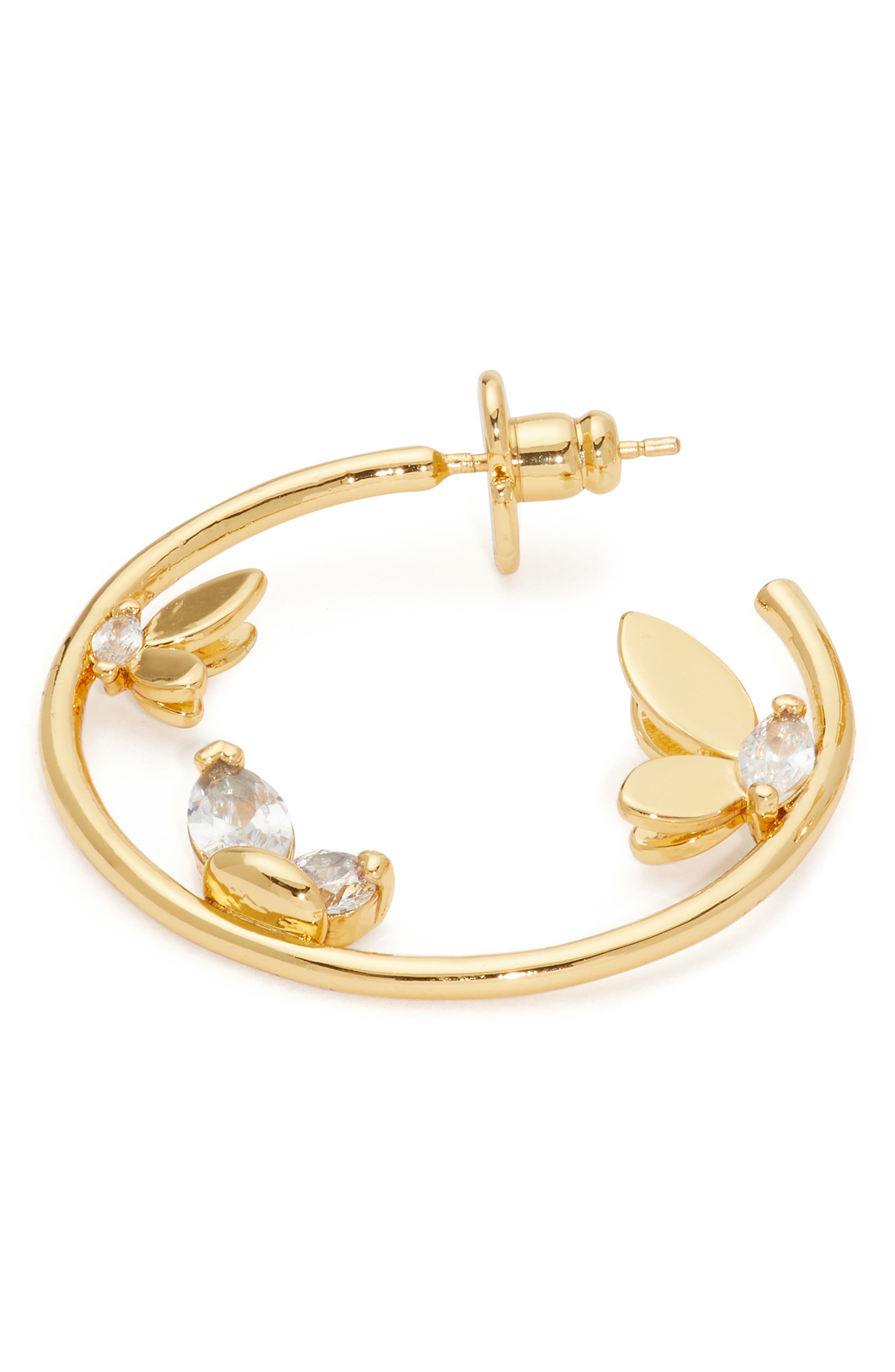 kate spade butterfly hoop earrings