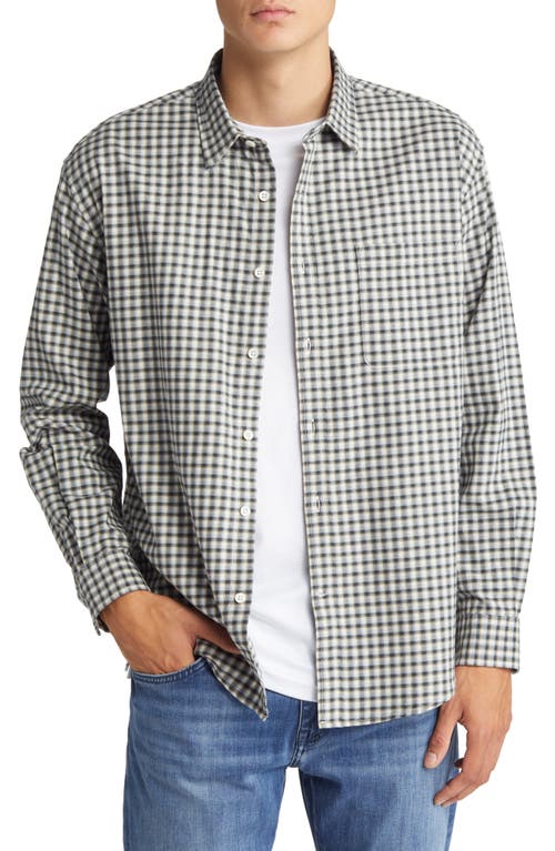 NN07 Deon Stretch Cotton Button-Up Shirt in Yellow Check