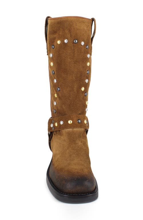 Ziginy Cinnia Studded Water Resistant Boot In Tan