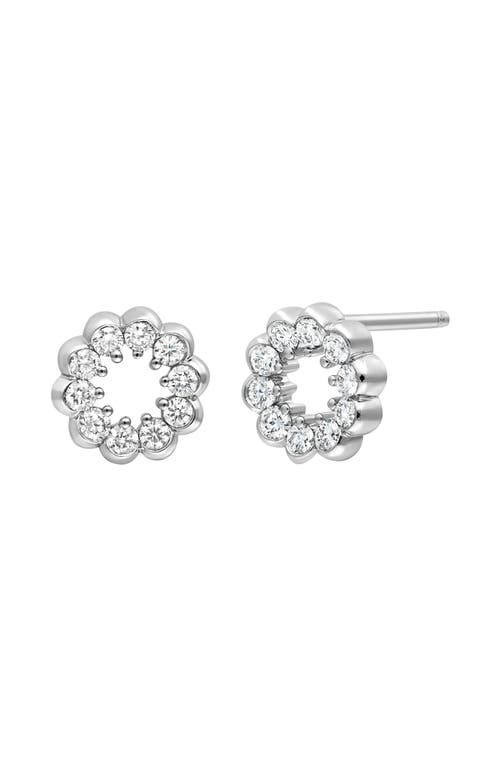 Bony Levy Liora Diamond Open Circle Stud Earrings in 18K White Gold at Nordstrom