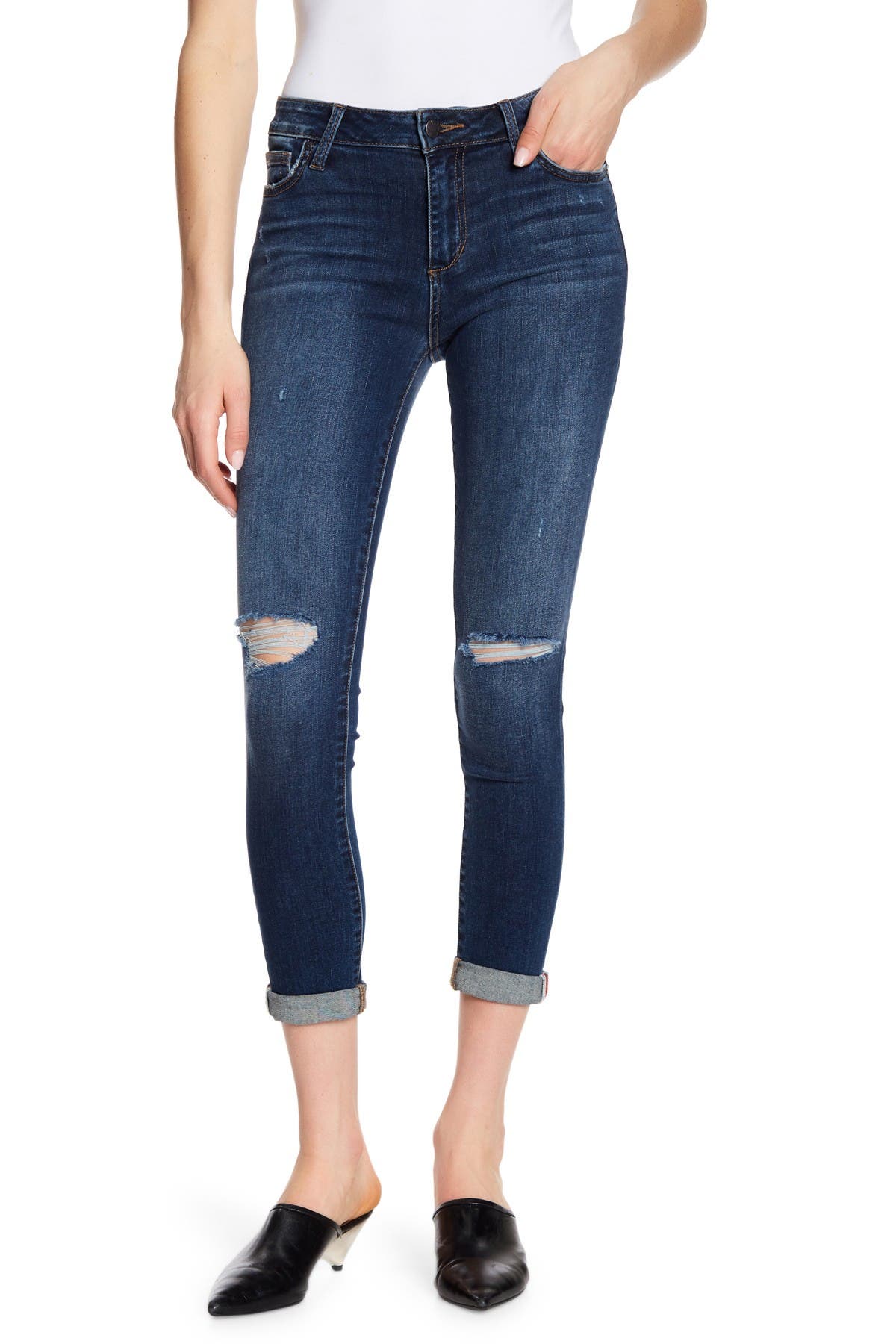 rolled ankle jeans