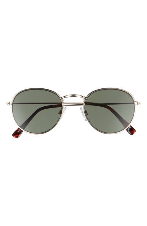 AIRE Elliptical 51mm Round Sunglasses in Gold /Green Mono