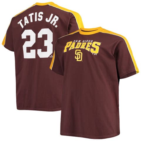 Profile Men's White/Brown San Diego Padres Big & Tall Color Block Team Jersey, Size: 2XLT