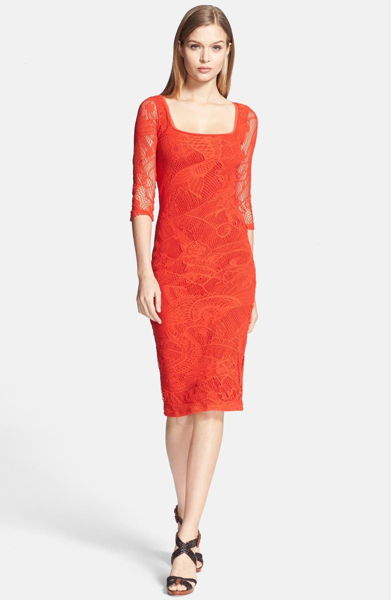 Jean Paul Gaultier Tattoo Lace Fitted Dress (Nordstrom Exclusive ...