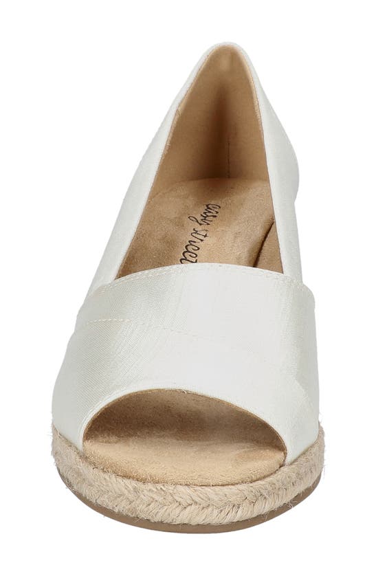 Shop Easy Street Jasper Espadrille Wedge Pump In White Thai Silk