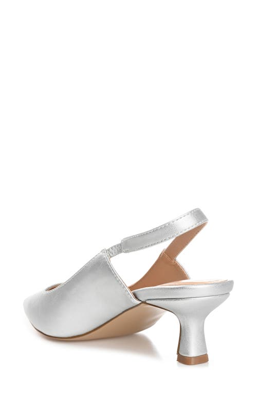 Shop Journee Collection Paulina Slingback Pump In Silver