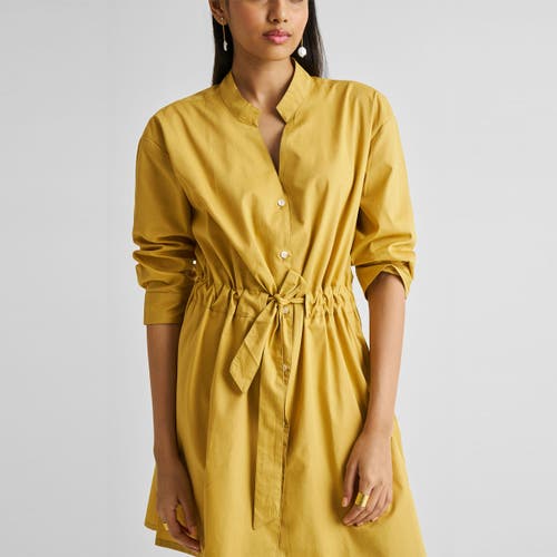 Reistor Short Tie Waist Dress In Tuscan Sun In Tuscan Sun