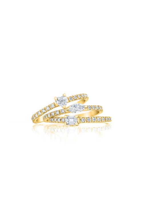 Mindi Mond Set of 3 Fancy Cut Diamond Stacking Rings in 18K Yg