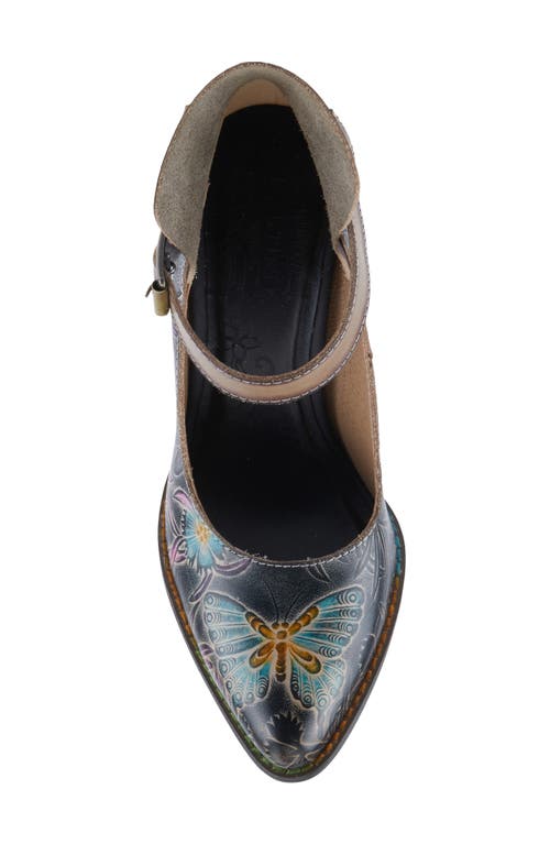 L'artiste By Spring Step Foxglove Ankle Strap Pump In Black Multi