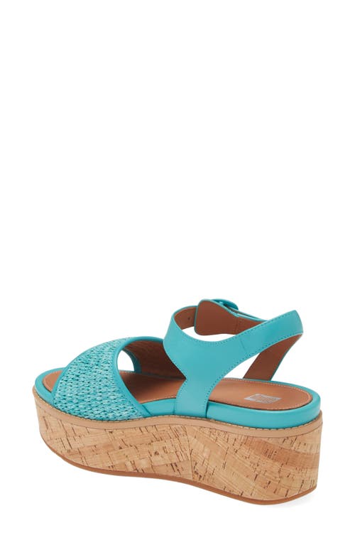 Fitflop Eloise Platform Sandal In Tahiti Blue/ivory