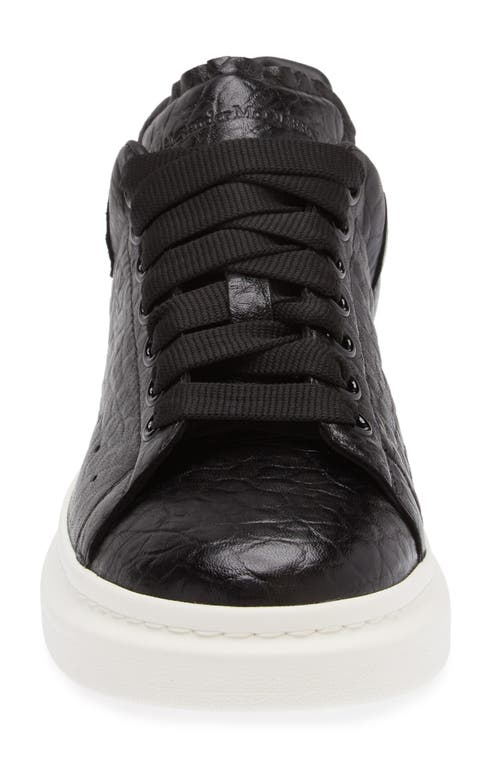 Shop Alexander Mcqueen Grainy Leather Oversize Sneaker In Black