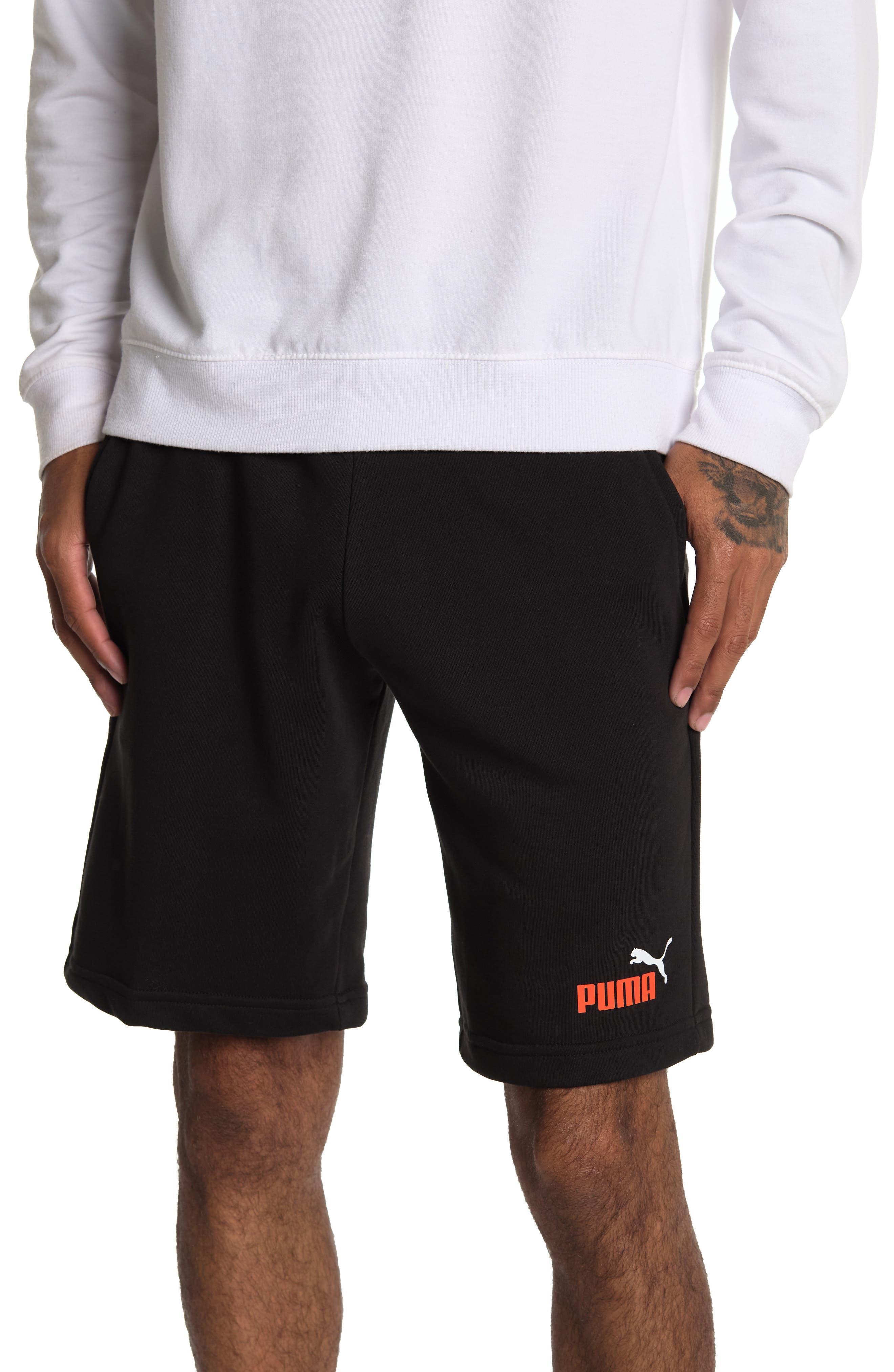 puma logo shorts