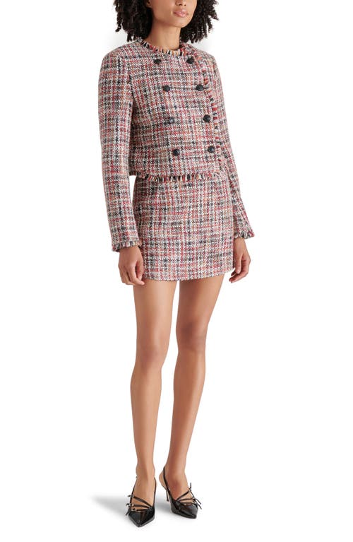 Shop Steve Madden Mattea Tweed Miniskirt In Speckled Multi