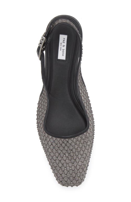 Shop Rag & Bone Astra Slingback Flat In Grey Denim