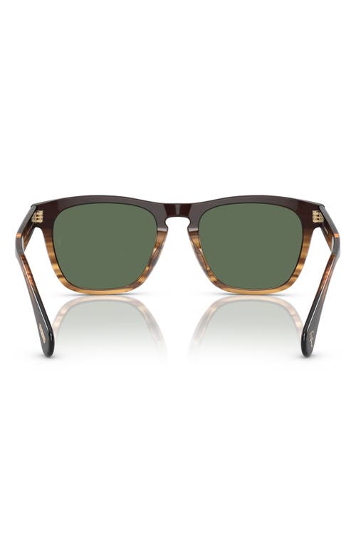 Oliver Peoples R-3 54mm Polarized Round Sunglasses In Cortado/g-15 Polar