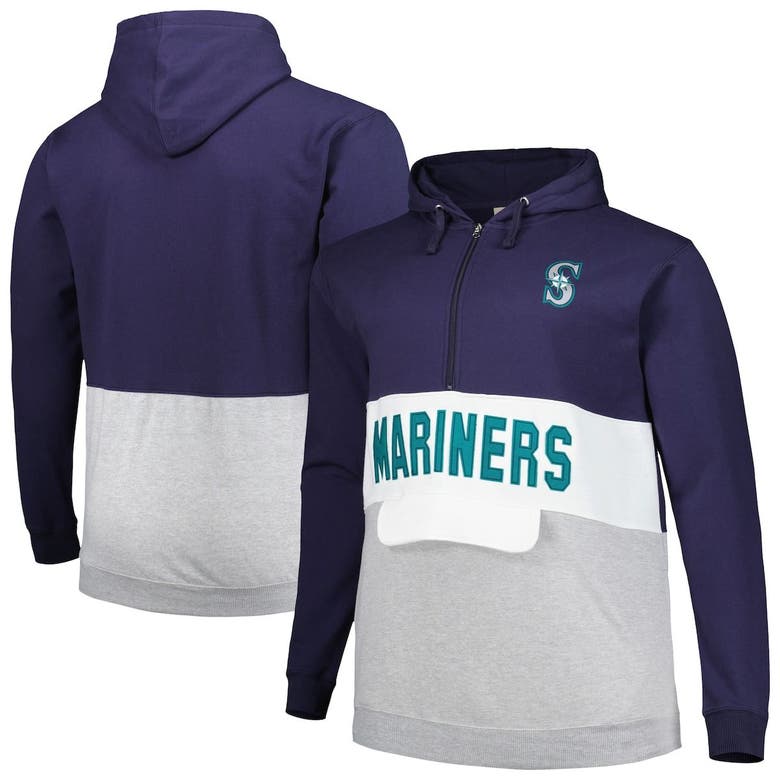 Seattle Mariners Starter Reliever Varsity Satin Raglan Full-Snap Jacket -  Navy/Aqua