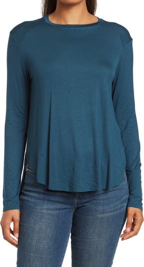 Halogen® Long Sleeve Shirttail Hem Shirt | Nordstromrack