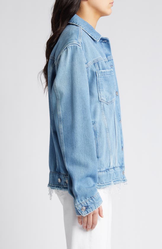 Shop Paige Felix Denim Jacket In Tegan Distressed