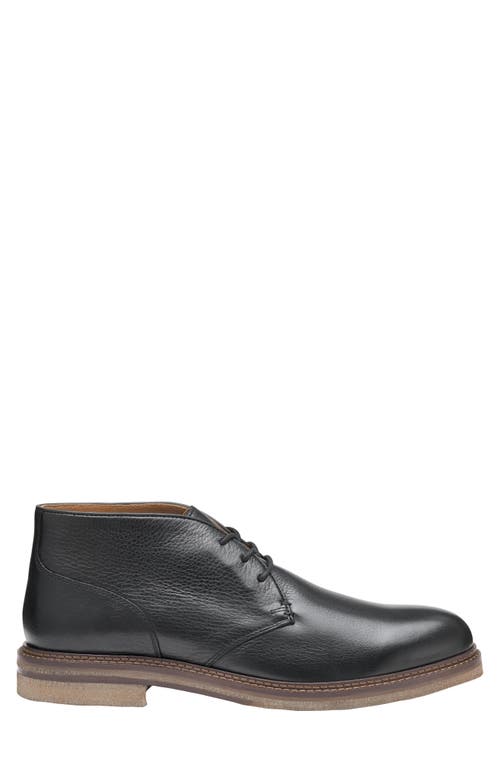 Shop Johnston & Murphy Calder Chukka Boot In Black Tumbled Full Grain