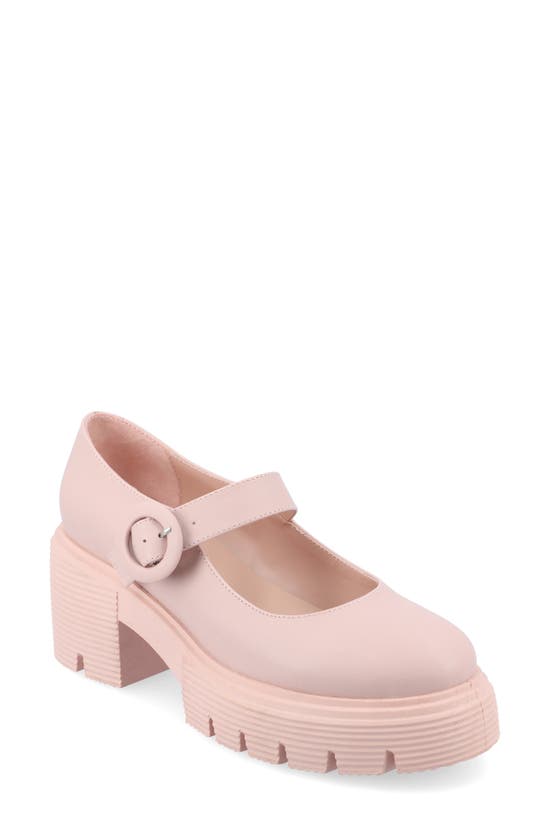 Journee Collection Zarynn Mary Jane Platform Pump In Pink