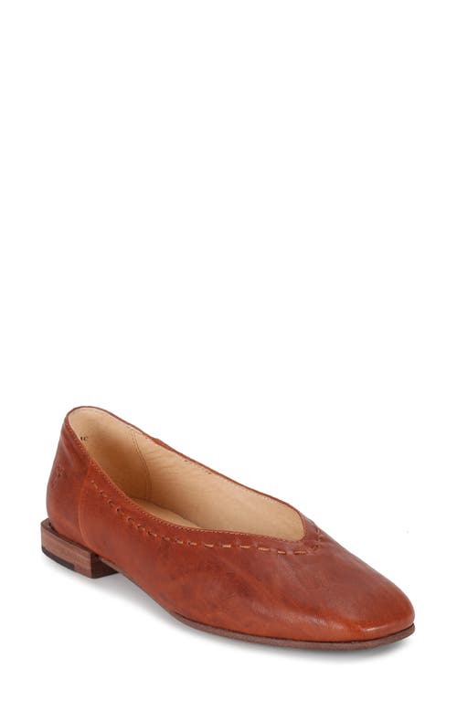 Frye Claire Flat Cognac Oyster Leather at Nordstrom,