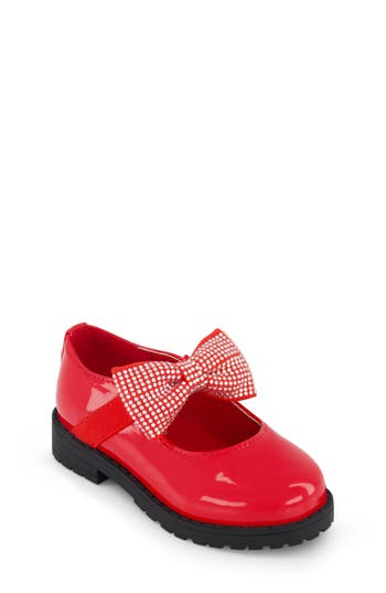JESSICA SIMPSON JESSICA SIMPSON KIDS' AUBREY CRYSTAL BOW FLAT