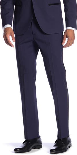 SAVILE ROW CO Essex Purple Slim Fit Tuxedo Pants 30 34