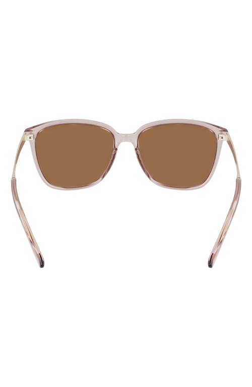 Cole Haan 57mm Polarized Square Sunglasses In Taupe Crystal