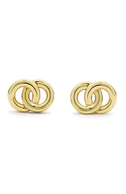Lagos Interlocking Circle Stud Earrings In Two-tone