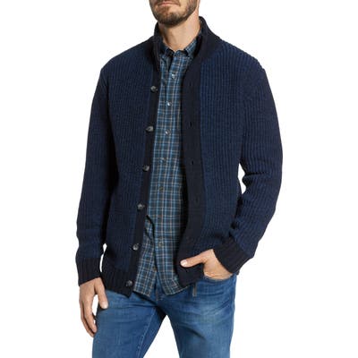 Rodd & Gunn Fratley Lambswool Blend Cardigan, Blue