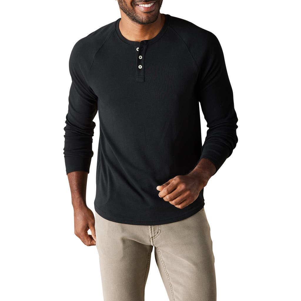 The Normal Brand Puremeso Everyday Henley In Black