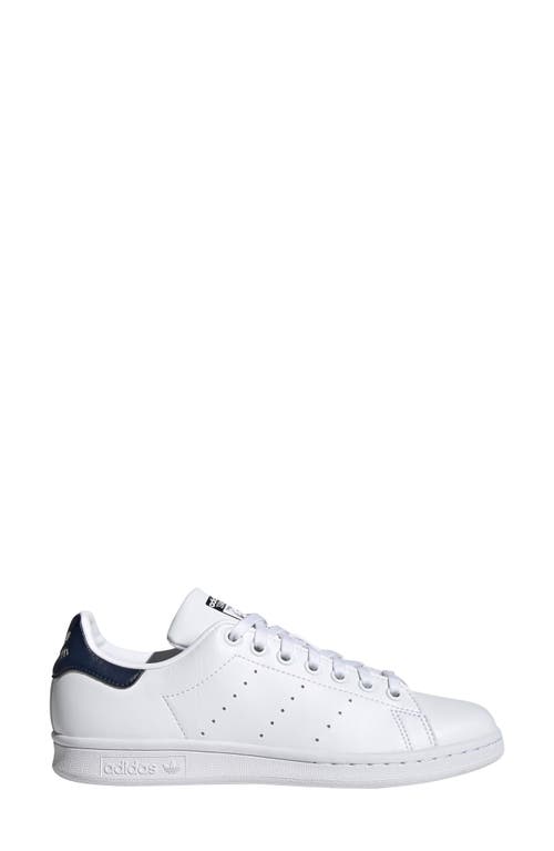 Shop Adidas Originals Adidas Primegreen Stan Smith Sneaker In White/collegiate Navy