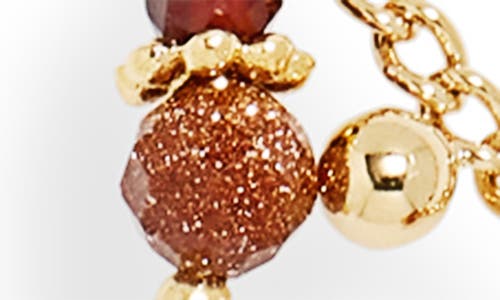 Gas Bijoux Shaky Charm Necklace In Gold Red