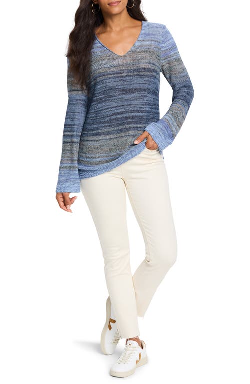 Shop Nic + Zoe Nic+zoe Hazy Shades Sweater In Indigo Multi