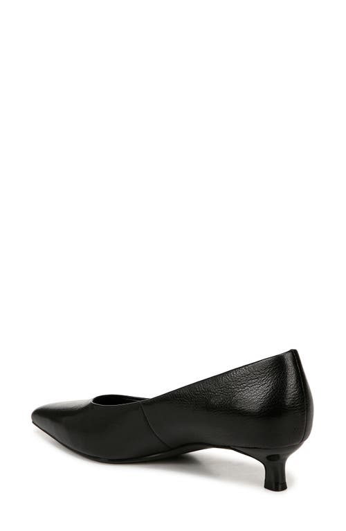 Naturalizer Natalia Womens Cushioned Footbed Pointed Toe Kitten Heels In Black Leather