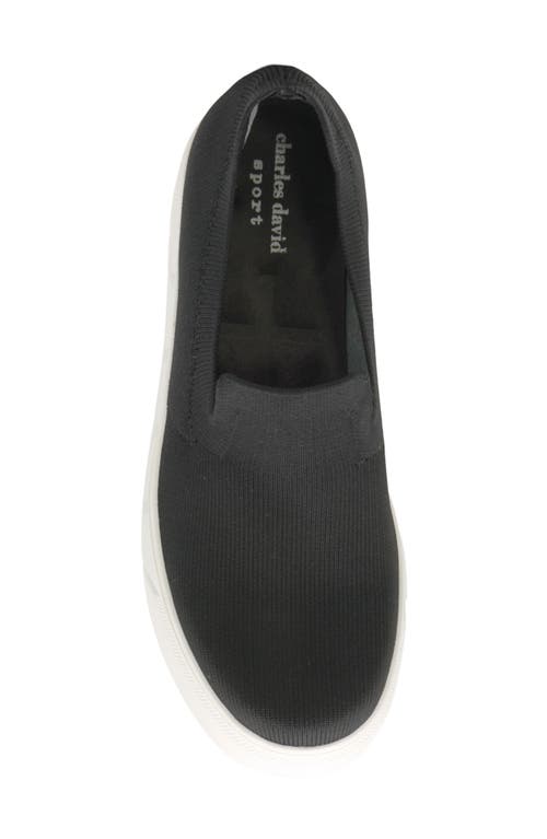 Charles David Rhody Platform Wedge Sneaker In Black