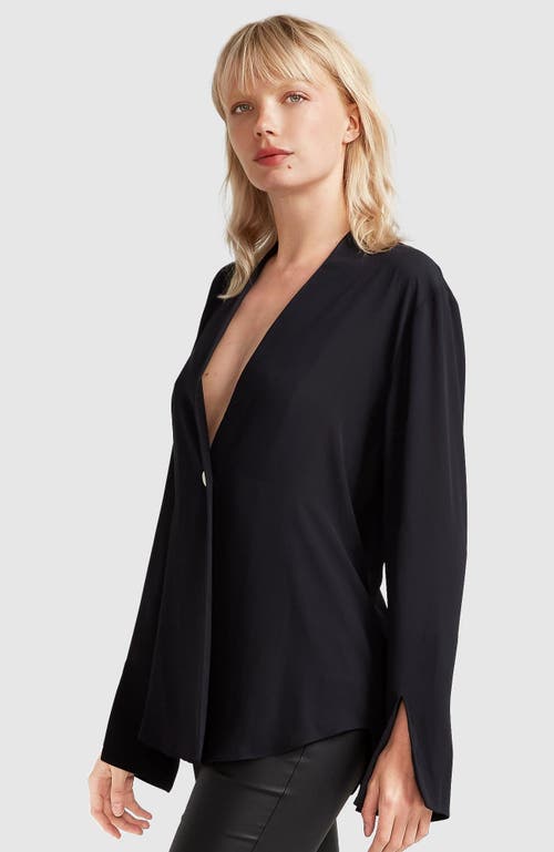 Shop Belle & Bloom Sheer Genius Lightweight Blazer In Black