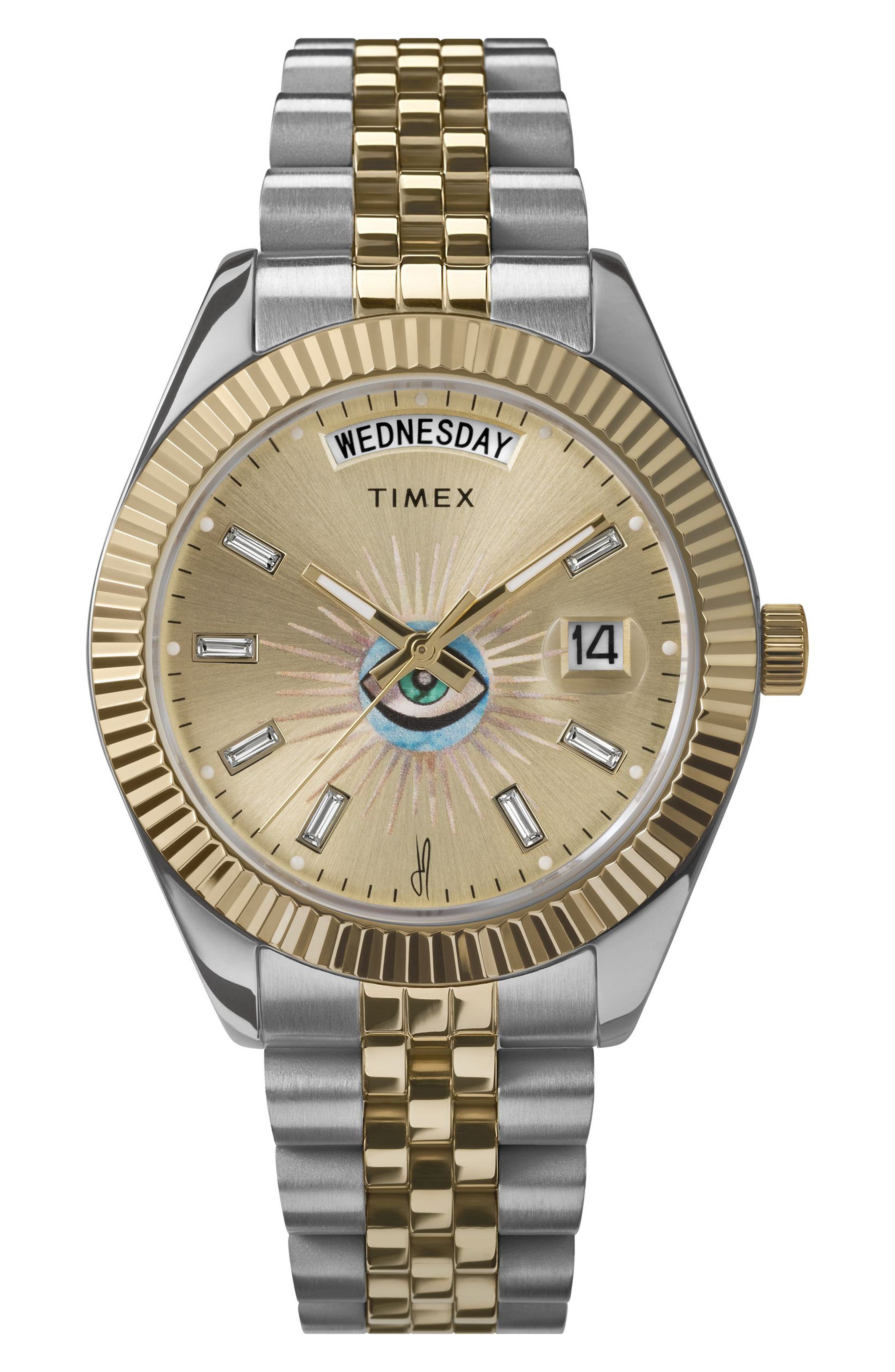 Timex® x Jacquie Aiche Bracelet Watch, 36mm in Two-Tone 