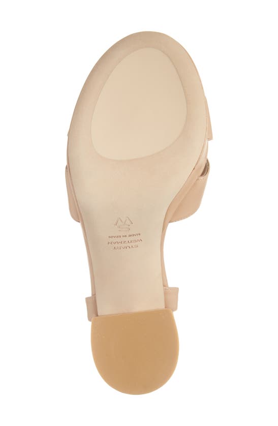 Stuart Weitzman Dayna Leather Crisscross Platform Sandals In Adobe