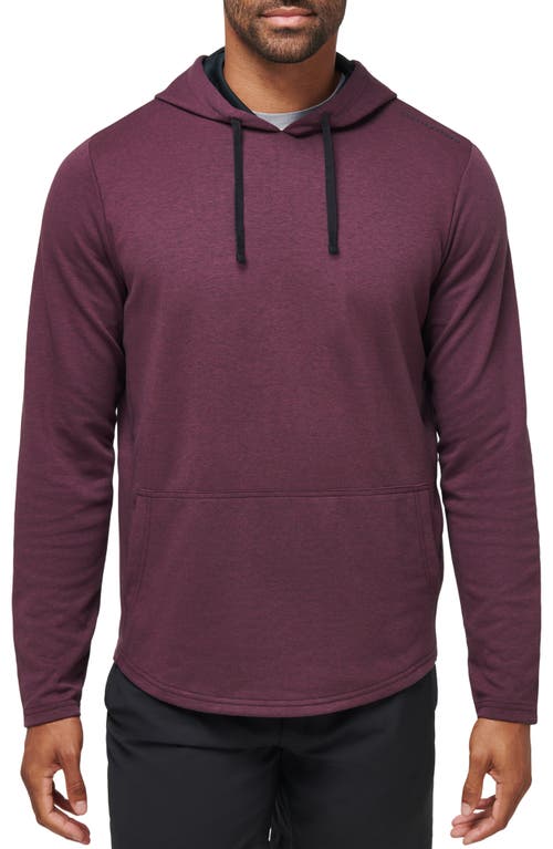 Travismathew Upgraded Tech Hoodie In Heather Mauve Wine