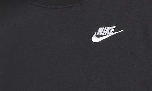 Shop Nike Sportswear Club Fleece Crewneck Sweatshirt In Black/white