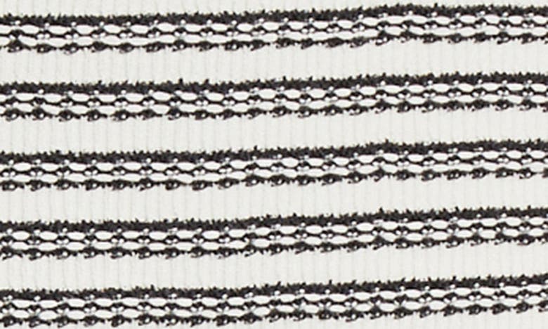 Shop Misook Intarsia Stripe Miniskirt In N Ivory/blk