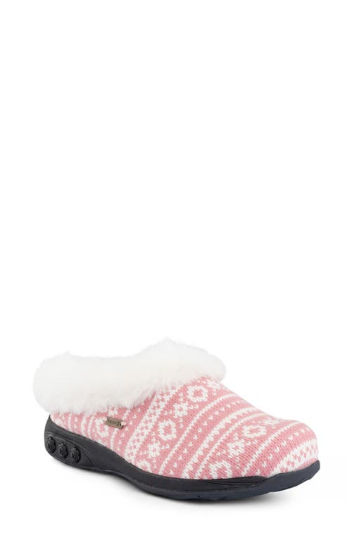 Adele Genuine Shearling Lined Sneaker Mule in Soft Pink