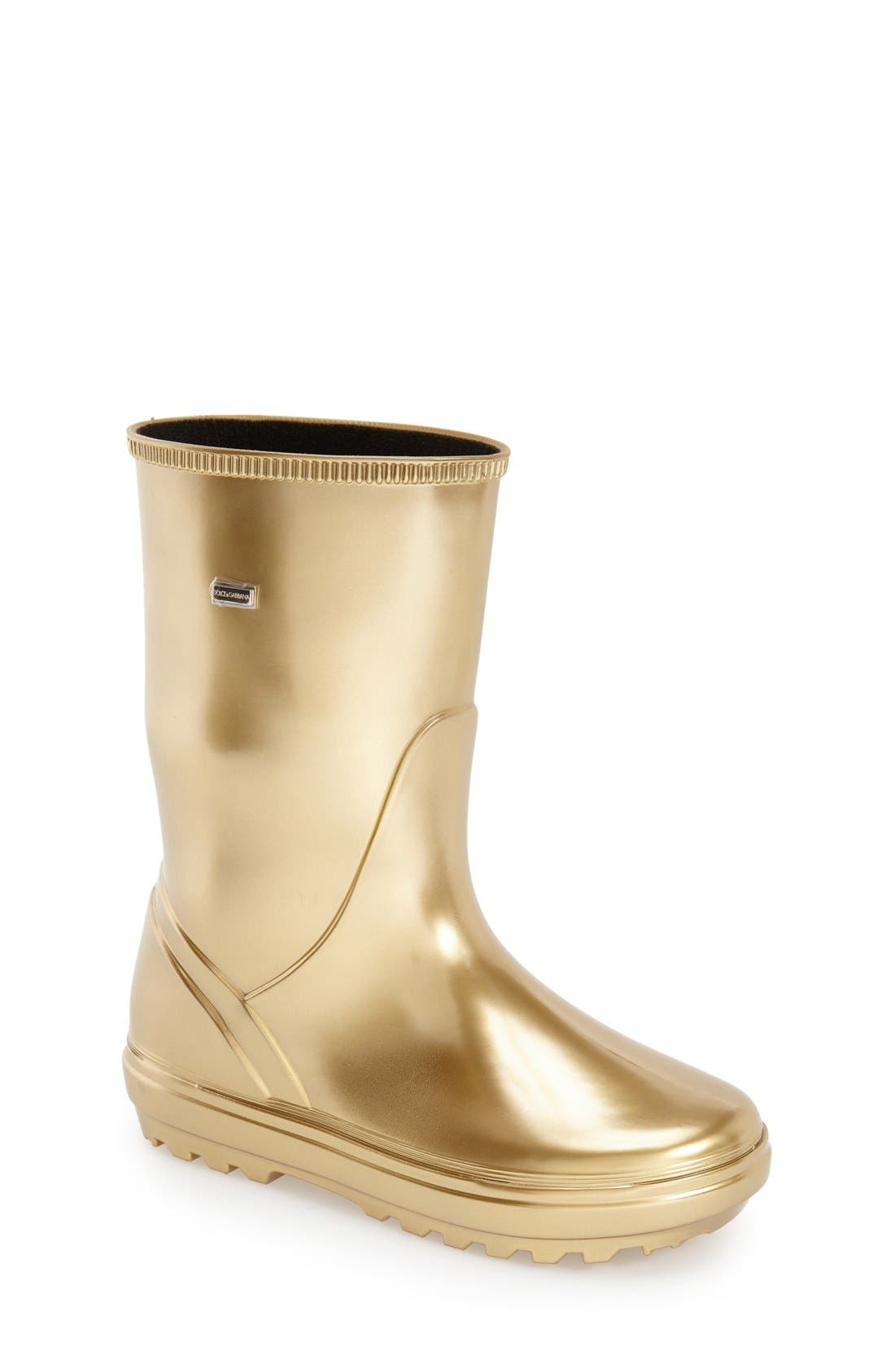 metallic rain boots